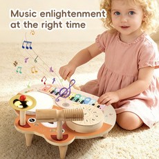 木製兒童音樂玩具 觸控琴音樂臺, 如圖所示, 1個