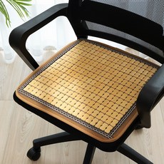 (2개) 대나무방석 여름용 차량용 쿨링 매트 사무실용 마작 패드 미끄럼방지 통풍 쿠션, 1개, G_본색 좁은 가장자리 단일섬유 45x45cm 약 80