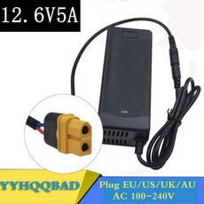 18650 리튬 이온 리튬 배터리 팩 충전기의 12.6V 5A 충전기 조합 미국 EU 플러그 12.6 v 충전기 XT60 소켓/, 03 영국