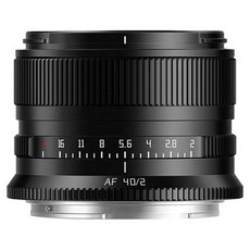 티티아티산 AF 40mm F2 풀프레임 니콘 Z마운트 전용 자동 초점 미러리스 단렌즈, 블랙 블랙