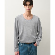 매장정품 DRAW FIT 드로우핏 실켓 코튼 U넥 롱슬리브 티셔츠 [M.GREY] DFTS4305MGR 785112