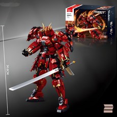 슬루반 사무라이 스피릿 변신 로봇 레고호환블록 923PCS, 혼합색상, 1개