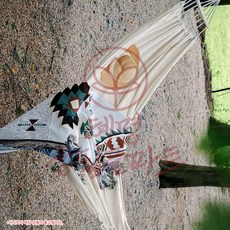 우드바 캠핑 해먹 190x150cm 아이보리 혜명잡화마트