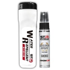 雨天防霧2入組 界面研 STR PROWASH強力撥水劑 防霧劑 羊毛氈頭 玻璃鍍膜 安全帽鏡片 汽機車擋風玻璃 防雨, 1個, 撥水劑+防霧劑(一般無鍍膜塗層鏡片使用)
