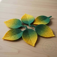 펠트 투톤나무잎 펠트게시판, 혼합, 6개