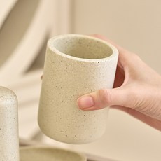 몬도홈 샌드스톤 멀티홀더 칫솔꽂이 양치컵, 1개