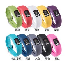 Garmin Vivofit 4 適用 矽膠替換錶帶 一體紋理設計 深藍色 小碼, 深蓝,小码