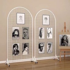 GAPINO 메쉬망 진열대 철망+다리세트/다용도 인테리어 네트망 80x120cm, 1개, 흰색