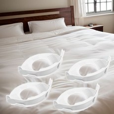 실용적인 침대 시트 고정기 모서리 밀림방지 4p 패드, 화이트 4개한세트