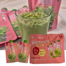 랩노쉬 슬림쉐이크 제주말차맛 단백질 다이어트 쉐이크 + 초코크리스피 증정, 14개, 45g