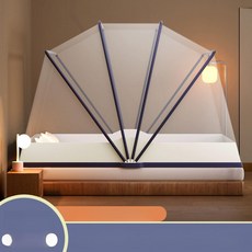 누룽까미 모기덮장 여름 모기장 1인용모기장, 1.5m 침대-135x190cm, 샴페인 옐로우 방충-95cm