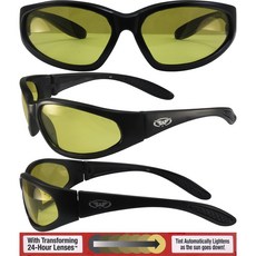 HERCULES 24 TRANSITION 광변색 오토바이 안경 노란색에서 연기색으로 미국발송, HERCULES 24 TRANSITION 광변색 오토바