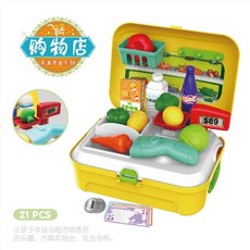 佳佳玩具 扮家家酒套裝 提箱式單肩包, 1個, 超市背包箱(CF146837)