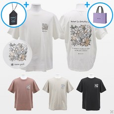 스노우피크 소로나 트로피컬 반팔 티셔츠 여름 반팔티 면티 남자 여자 키즈 커플 화이트 딥핑크 샌드베이지 다크차콜