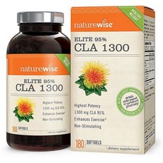 Naturewise 네이처와이즈 CLA 1300mg 180 소프트젤 건강관리 영양제, 1개