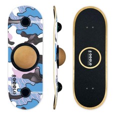 전문가용 밸런스 보드 균형 코어 훈련 스케이트보드 서핑 홈트레이닝, 1개, 블루 카모플라주