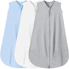 BSTOP 탑 상의PT 2팩 아기 수면 주머니 18-24개월 100% 유기농 면 모슬린 침낭 양방향 지퍼 웨어러블 담요 (플라워 & 체리 XL)