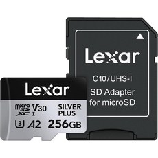 Lexar雷克沙 Professional Silver Plus MicroSDXC 記憶卡 256G 512GB 高速傳輸 防水防震, 256GB, 1個