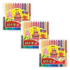 아모스 파스넷 크레파스 3세트, 24색