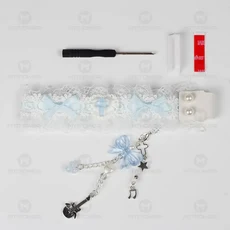 레이스 나비 키보드 리본 스트랩 정의 자기 축 키보드 스트랩 Wooting Atk68 Drunkdeer Looting 장식 소녀, 10 White Blue B