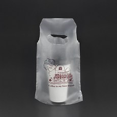 테이크아웃 비닐컵캐리어 1구 소 인쇄, 1개, 200개입