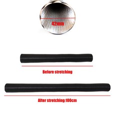 25426075mm 자동차 에어 히터 덕트 덕트 파이프 호스 라인 블랙 디젤 주차 히터 공기 흡입 파이프 공기 배기, 2) 42mm Length 100cm