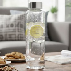 눈금 트라이탄 보틀 물병 1L, 실버