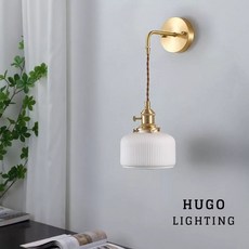 雨果燈飾 奶白透光陶瓷吊燈/壁燈，北歐風格，適用臥室床頭、玄關、咖啡餐廳、吧檯, 無開關