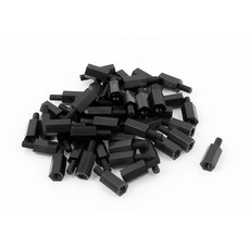 uxcell a15060200ux0456 M3 10+6mm 암수 나사 나일론 헥스 스탠드오프 스페이서 기둥 50개 묶음, uxcell a15060200ux0456 M3 10+6