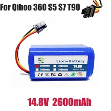로봇 진공 청소기 교체 배터리 Qihoo 360 S5 S7 S7Pro T90 X9 12800mAh 14 8v, 2600mAh, 1개