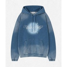 와키윌리 WACKY WILLY 샤이닝 레오 데님 저지라이크 후드 블루 WA2501HDM1BL 2381149