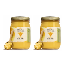 [해외]Spring Sunrise Clarified Ghee Butter 스프링 선라이즈 오리지널 정제 기 버터, 2병, 473.2ml