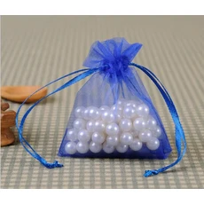 흰색 보석 선물 포장 오간자 가방 웨딩 크리스마스 드로스트링 파우치 10x15cm 200 개, 01 10x15cm-200pcs, 11 Royal blue