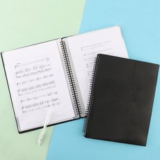 제본 스프링 문서정리 20포켓 A4 악보집 포켓부착 파일 [1EA 또는 1set 구성], 본상품