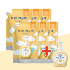 단독기획 저자극 순향 아이깨끗해 리필 200ml 6입 + 250ml 전용 용기 1개 증정, 6개
