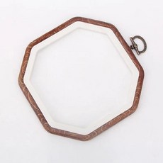 크로스 프레임 원형 고정 링 대나무 소재 의류 수선 도구 소녀들 홈 패브릭 아트 키트, 1개, 13. 레트로 다각형 플라스틱 모델 [내경 14*14c