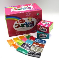 무지개 고무찰흙 16색 20개입 점토 지점토 대용량