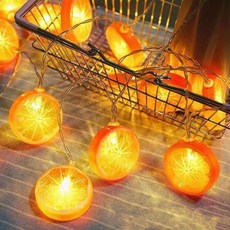 호환 로맨틱 LED 레몬 스트링 조명 걸이식 방수 화환 인공 야간 파티 장식, 05 green-3m-USB, 1개