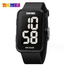 SKMEI LED夜光方形運動電子錶