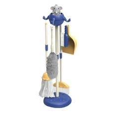 兒童掃地玩具掃把組閤套裝，仿真清潔打掃，適合居家遊戲, 1個, 霧霾藍