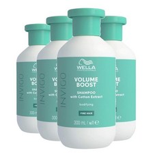 [2+2] 웰라 프로페셔널 볼륨 부스트 보디파잉 샴푸, 4개, 300ml