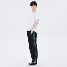 국내생산 두줄 블랙 진한녹색줄 츄리닝 트레이닝 바지 생활복 데일리룩 교복몰