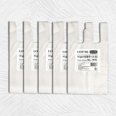 롯데 비닐봉투 백색, 8L, 5개