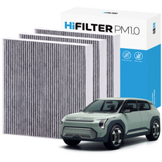 2+1 하이필터 PM1.0 활성탄 자동차 에어컨필터 기아, 3개, EV3 (1세대/CV) H10L112