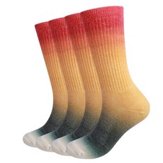 EnerWear 유니 메리노 울 아웃도어 하이킹 트레일 크루 양말 4/6팩 1701m [호환], 3d 패턴