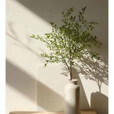 HMJ 실제같은 남천나무 인테리어 조화가지 장식(2color), 1개, 초록색