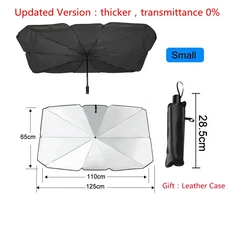 자동차 앞 유리 차양막 차량용 햇빛 가리개 자외선 차단, 10K, 금속섬유 복합재, SMALL SIZE