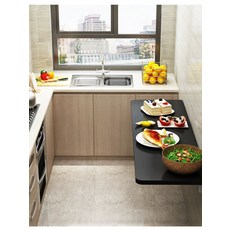 벽부착 테이블 주방 접이식 식탁 거실 책상 탁자 가로형 접이식 60 x 30