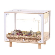 아크릴 케이지 햄스터 피그미다람쥐 하우스 놀이터 사육장 집 대형 투명, 1. 블록 40개 - 빈 케이지