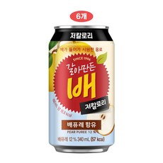 갈아만든배 저칼로리 340ml 6캔, 6개